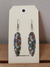Load image into Gallery viewer, Washi Feather Style Earrings © - William Morris, Strawberry Thief

