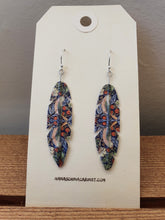 Load image into Gallery viewer, Washi Feather Style Earrings © - Strawberry Thief
